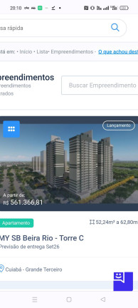 Apartamento com 2 Quartos à Venda, 62 m² em Grande Terceiro - Cuiabá