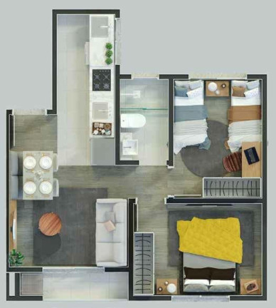 Imagem Apartamento com 2 Quartos à Venda, 40 m² em Restinga - Porto Alegre