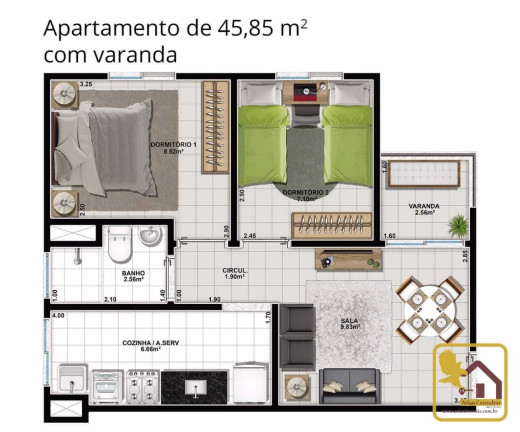 Imagem Apartamento com 2 Quartos à Venda, 46 m² em Residencial São Luís - Francisco Morato Imagem Apartamento com 2 Quartos à Venda, 46 m² em Residencial São Luís - Francisco Morato