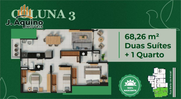 Imagem Apartamento com 1 Quarto à Venda, 62 m² em Aldeota - Fortaleza Imagem Apartamento com 1 Quarto à Venda, 62 m² em Aldeota - Fortaleza