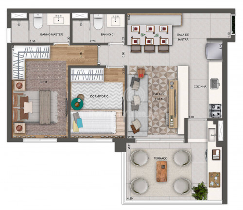Imagem Apartamento com 2 Quartos à Venda, 68 m² em Jardim Prudência - São Paulo