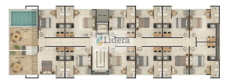Imagem Flat com 1 Quarto à Venda, 24 m² em Ponta De Campina - Cabedelo