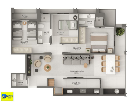 Imagem Imóvel com 2 Quartos à Venda, 65 m² em Jardim Da Penha - Vitória Imagem Imóvel com 2 Quartos à Venda, 65 m² em Jardim Da Penha - Vitória