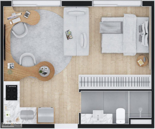 Imagem Apartamento com 1 Quarto à Venda, 32 m² em Batel - Curitiba