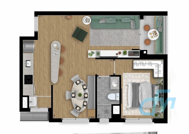 Imagem Apartamento com 2 Quartos à Venda, 49 m² em Vila Mogilar - Mogi Das Cruzes