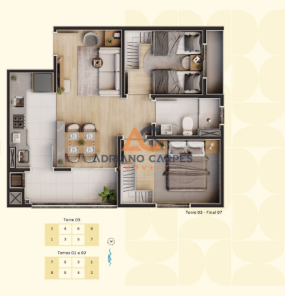 Imagem Imóvel com 2 Quartos à Venda, 51 m² em Centro - Penha Imagem Imóvel com 2 Quartos à Venda, 51 m² em Centro - Penha