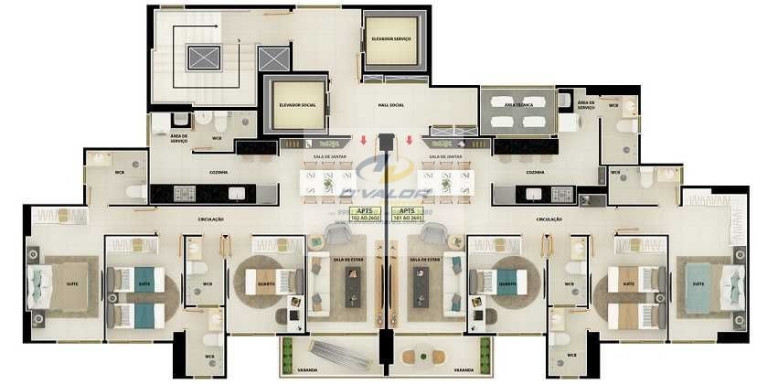 Imagem Apartamento com 3 Quartos à Venda, 94 m² em Tambaú - João Pessoa