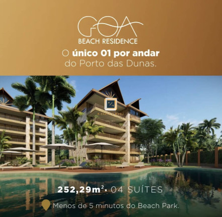 Apartamento com 4 Quartos à Venda, 252 m² em Porto Das Dunas - Aquiraz