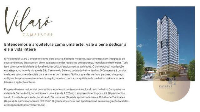 Imagem Apartamento com 3 Quartos à Venda, 161 m² em Campestre - Santo André