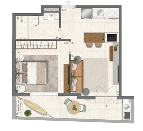 Imagem Apartamento com 1 Quarto à Venda, 37 m² em Leblon - Rio De Janeiro