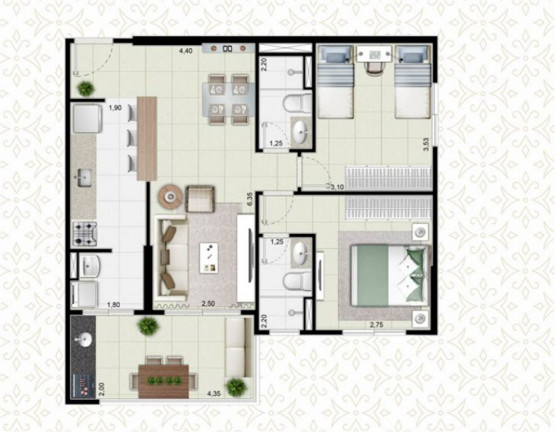 Imagem Apartamento com 2 Quartos à Venda, 71 m² em Vila Atlântica - Mongagua Imagem Apartamento com 2 Quartos à Venda, 71 m² em Vila Atlântica - Mongagua