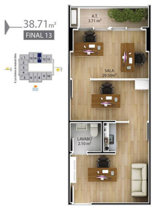 Imagem Sala Comercial à Venda, 38 m² em Boqueirao - Praia Grande Imagem Sala Comercial à Venda, 38 m² em Boqueirao - Praia Grande
