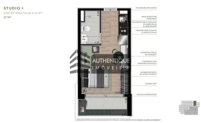 Imagem Imóvel com 1 Quarto à Venda, 26 m² em Moema - São Paulo