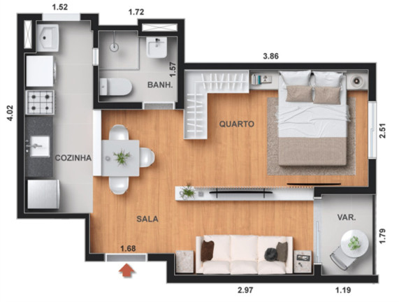 Imagem Imóvel com 1 Quarto à Venda, 35 m² em Todos Os Santos - Rio De Janeiro