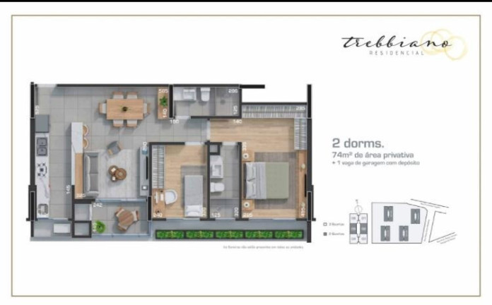 Imagem Apartamento com 2 Quartos à Venda, 74 m² em Ecoville - Curitiba