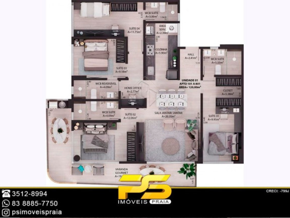 Imagem Apartamento com 3 Quartos à Venda, 90 m² em Jardim Oceania - João Pessoa Imagem Apartamento com 3 Quartos à Venda, 90 m² em Jardim Oceania - João Pessoa