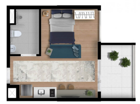 Imagem Studio com 1 Quarto à Venda, 27 m² em Vila Clementino - São Paulo