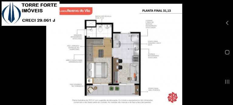 Imagem Apartamento com 1 Quarto à Venda, 27 m² em Vila Ema - São Paulo