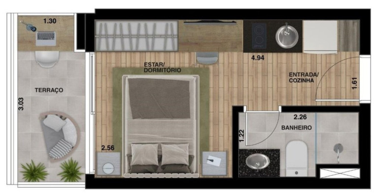 Imagem Imóvel com 1 Quarto à Venda, 20 m² em Paraíso - São Paulo Imagem Imóvel com 1 Quarto à Venda, 20 m² em Paraíso - São Paulo