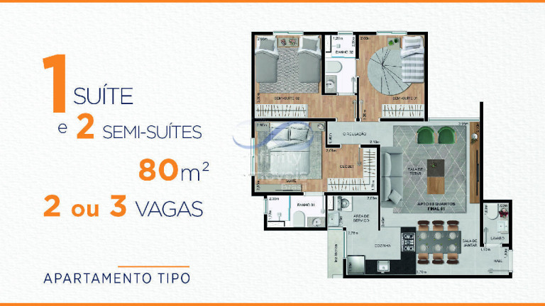 Imagem Apartamento com 2 Quartos à Venda, 61 m² em Grajaú - Belo Horizonte