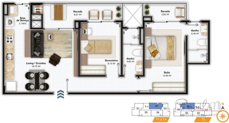 Apartamento com 2 Quartos à Venda, 106 m² em Itacorubi - Florianopolis