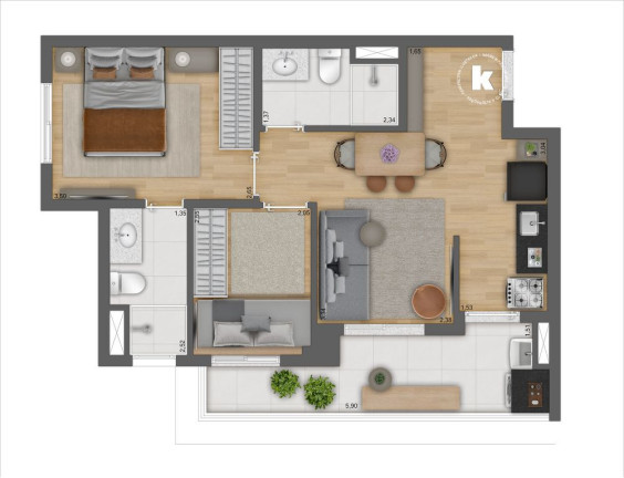 Apartamento com 2 Quartos à Venda, 45 m² em Cursino - São Paulo