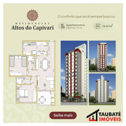 Imagem Apartamento com 2 Quartos à Venda, 74 m² em Vila São José - Taubaté Imagem Apartamento com 2 Quartos à Venda, 74 m² em Vila São José - Taubaté