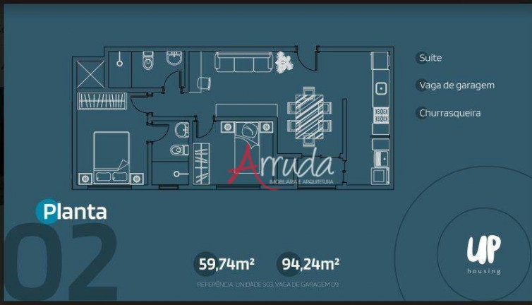 Imagem Apartamento com 2 Quartos à Venda, 59 m² em Centro - Cascavel