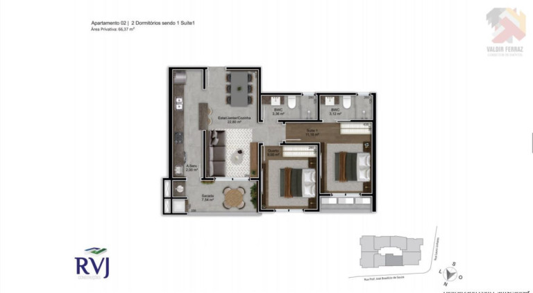 Imagem Apartamento com 2 Quartos à Venda, 66 m² em Trindade - Florianópolis