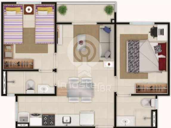 Imagem Apartamento com 2 Quartos à Venda, 45 m² em Coite - Eusébio