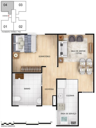 Imagem Imóvel com 2 Quartos à Venda, 40 m² em Trindade - São Gonçalo