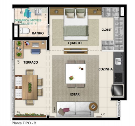 Imagem Studio com 1 Quarto à Venda, 42 m² em Bosque - Campinas