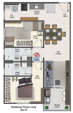 Imagem Apartamento com 2 Quartos à Venda, 62 m² em Aviação - Praia Grande Imagem Apartamento com 2 Quartos à Venda, 62 m² em Aviação - Praia Grande