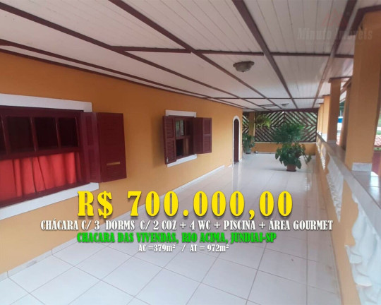 Imóvel com 3 Quartos à Venda, 379 m² em Rio Acima - Jundiaí