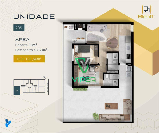 Imagem Apartamento com 2 Quartos à Venda, 58 m² em Portão - Curitiba