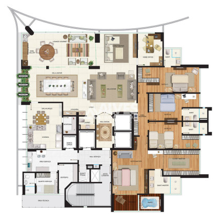Imagem Apartamento com 4 Quartos à Venda, 321 m² em Santa Mônica - Feira De Santana Imagem Apartamento com 4 Quartos à Venda, 321 m² em Santa Mônica - Feira De Santana