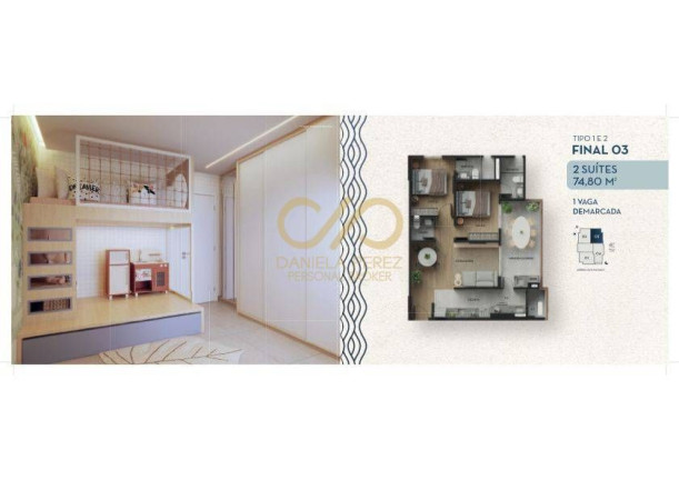 Imagem Apartamento com 2 Quartos à Venda, 75 m² em Canto Do Forte - Praia Grande