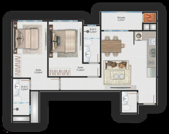 Imagem Apartamento com 2 Quartos à Venda, 70 m² em Morretes - Itapema Imagem Apartamento com 2 Quartos à Venda, 70 m² em Morretes - Itapema