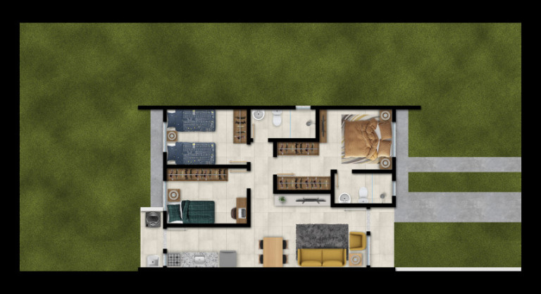 Imagem Casa de Condomínio com 1 Quarto à Venda, 33 m² em Morada Do Vale Ii - Gravataí