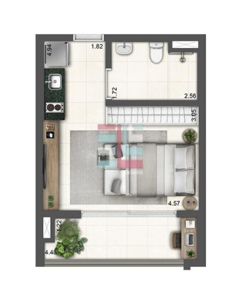 Imagem Imóvel com 1 Quarto à Venda, 32 m² em Chácara Inglesa - São Paulo