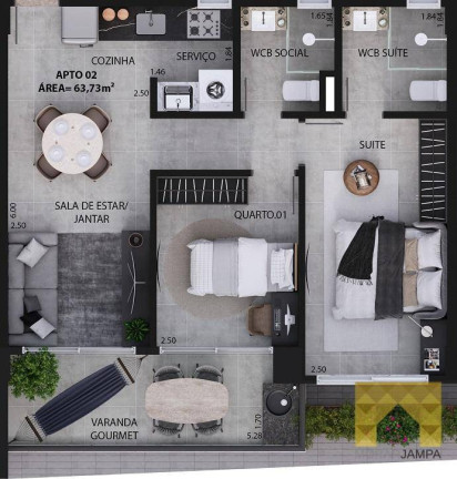 Imagem Apartamento com 2 Quartos à Venda, 61 m² em Jardim Oceania - João Pessoa Imagem Apartamento com 2 Quartos à Venda, 61 m² em Jardim Oceania - João Pessoa