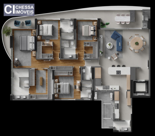 Imagem Apartamento com 4 Quartos à Venda, 222 m² em Fazenda - Itajaí