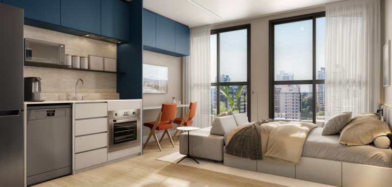 Imagem Imóvel com 1 Quarto à Venda, 18 m² em Rebouças - Curitiba