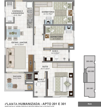 Imagem Apartamento com 2 Quartos à Venda,  em Palmas - Governador Celso Ramos