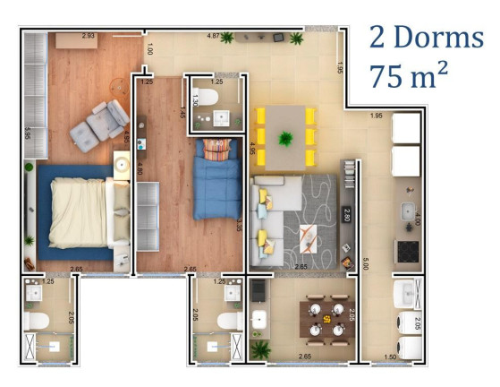 Imagem Apartamento com 2 Quartos à Venda, 61 m² em Vila Nova - Itu Imagem Apartamento com 2 Quartos à Venda, 61 m² em Vila Nova - Itu