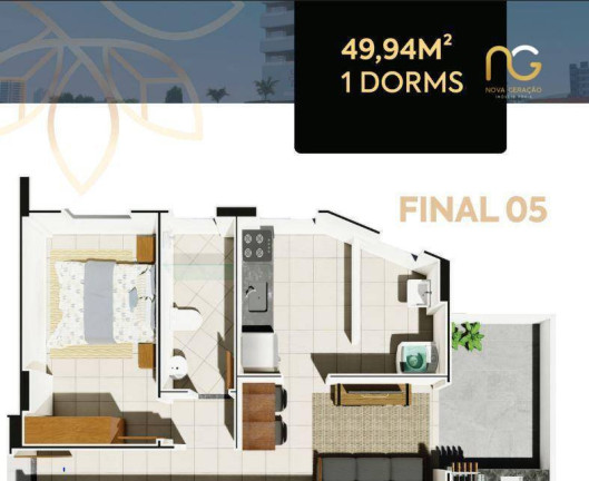 Imagem Apartamento com 1 Quarto à Venda, 50 m² em Vilamar - Praia Grande Imagem Apartamento com 1 Quarto à Venda, 50 m² em Vilamar - Praia Grande