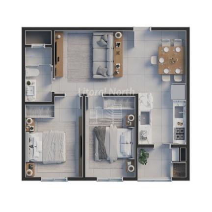 Imagem Apartamento com 2 Quartos à Venda, 55 m² em Praia Brava - Itajaí Imagem Apartamento com 2 Quartos à Venda, 55 m² em Praia Brava - Itajaí