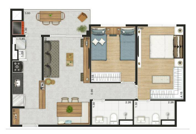 Imagem Apartamento com 2 Quartos à Venda, 61 m² em Vila Isa - São Paulo Imagem Apartamento com 2 Quartos à Venda, 61 m² em Vila Isa - São Paulo