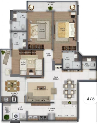 Imagem Apartamento com 3 Quartos à Venda, 105 m² em Canto Do Forte - Praia Grande Imagem Apartamento com 3 Quartos à Venda, 105 m² em Canto Do Forte - Praia Grande