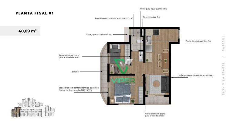 Imagem Apartamento com 2 Quartos à Venda, 34 m² em Vila Izabel - Curitiba